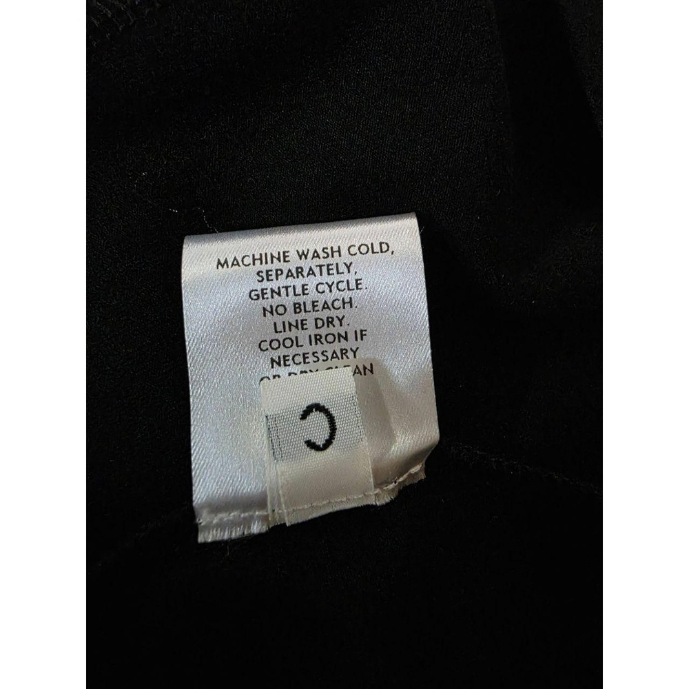 Eileen Fisher Dress‎ Womens Size XS Black Boat Neck Asymmetrical Midi 3/4 Sleeve - Picture 6 of 7